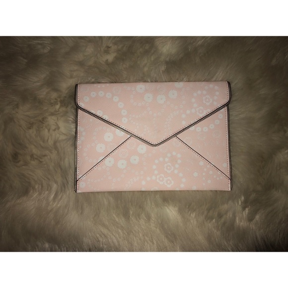 Rebecca Minkoff Handbags - NWOT Rebecca Minkoff Pink/White Leo Clutch